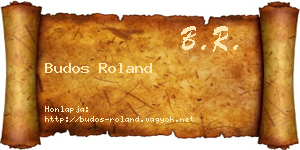 Budos Roland névjegykártya