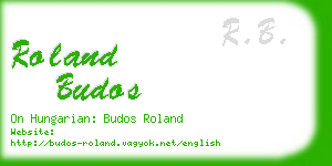roland budos business card